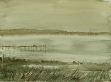Misty Marsh and Dock